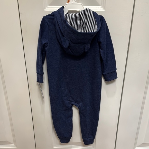 NWT Carter's Navy Blue One Piece Cozy Hoodie - Picture 2 of 8